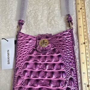 Brahmin Purple Croc-Embossed Women's Bag